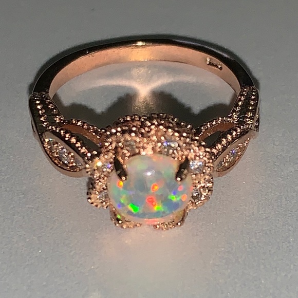 Jewelry - White Opal Rose Gold Ring